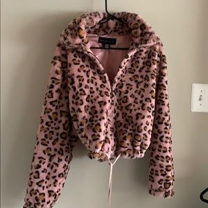 Print leopard jacket
